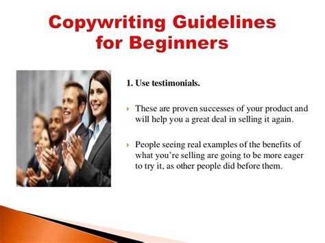 copywriting guidelines.